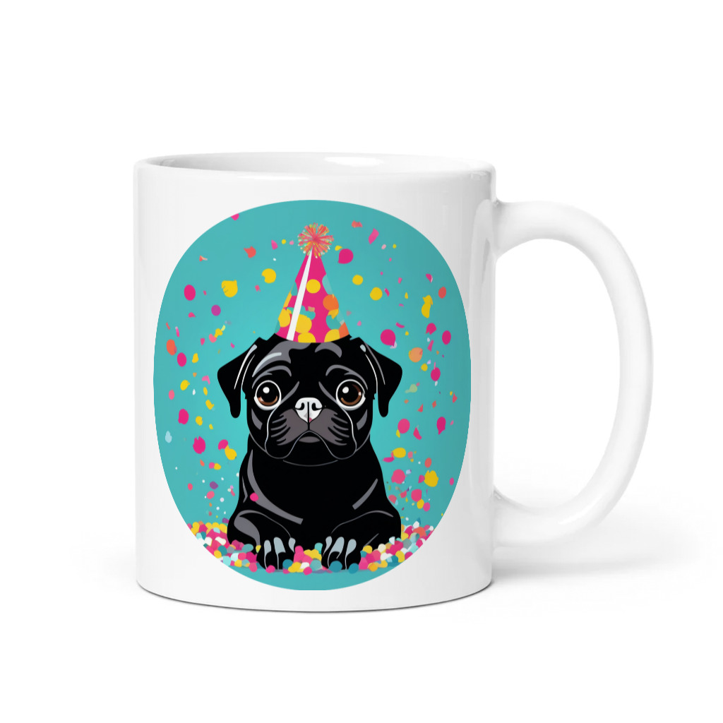 PugMug Custom Black Pug Mug