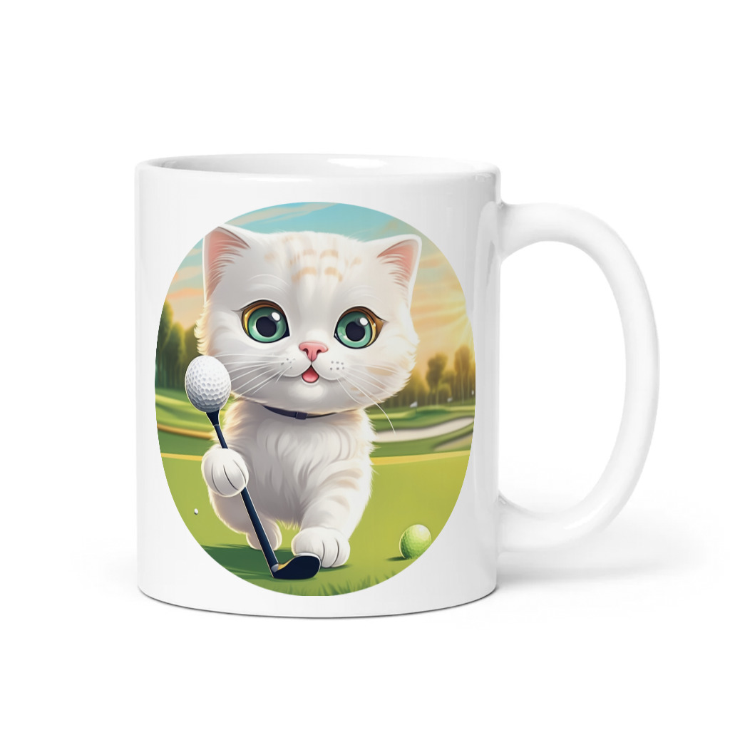 PugMug Custom White Scottish Fold Cat Mug