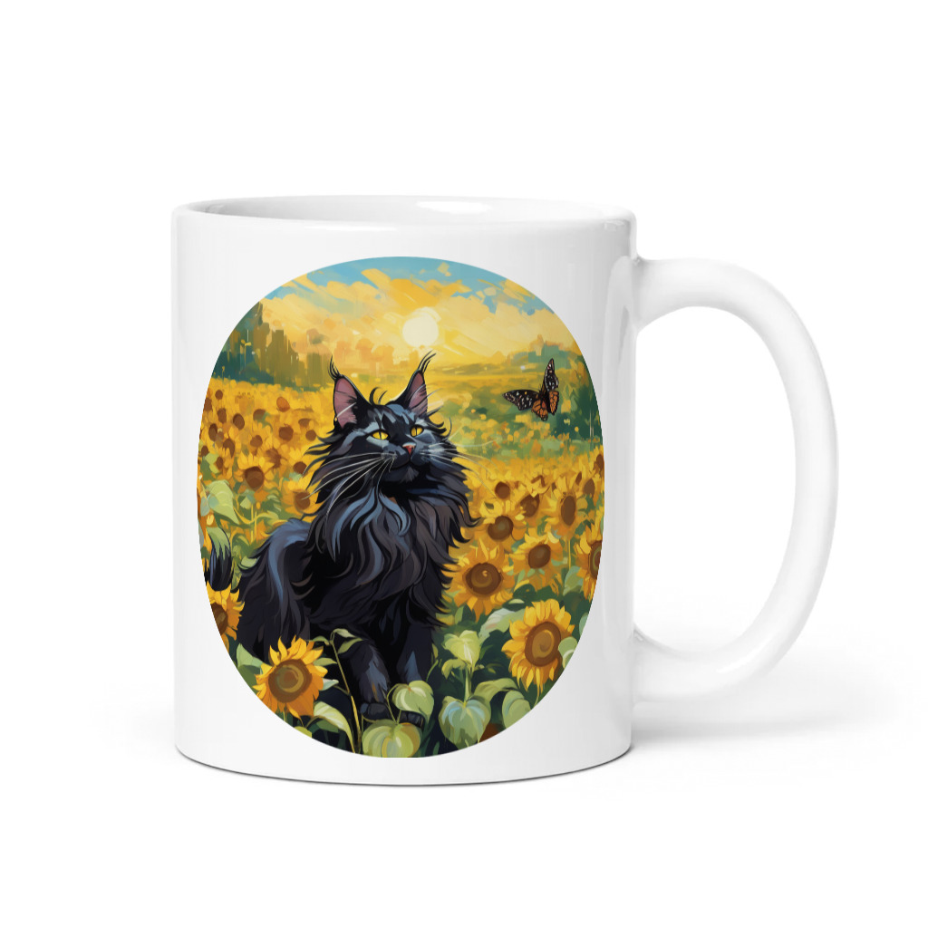 PugMug Custom Black Maine Coon Cat Mug