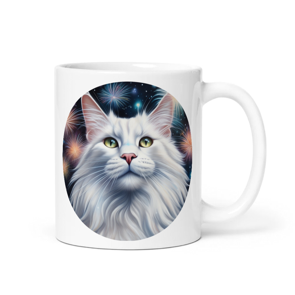 PugMug Custom White Maine Coon Cat Mug