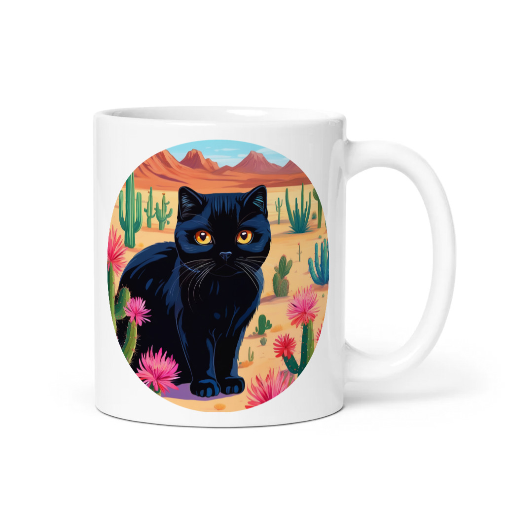 PugMug Custom Black Scottish Fold Cat Mug