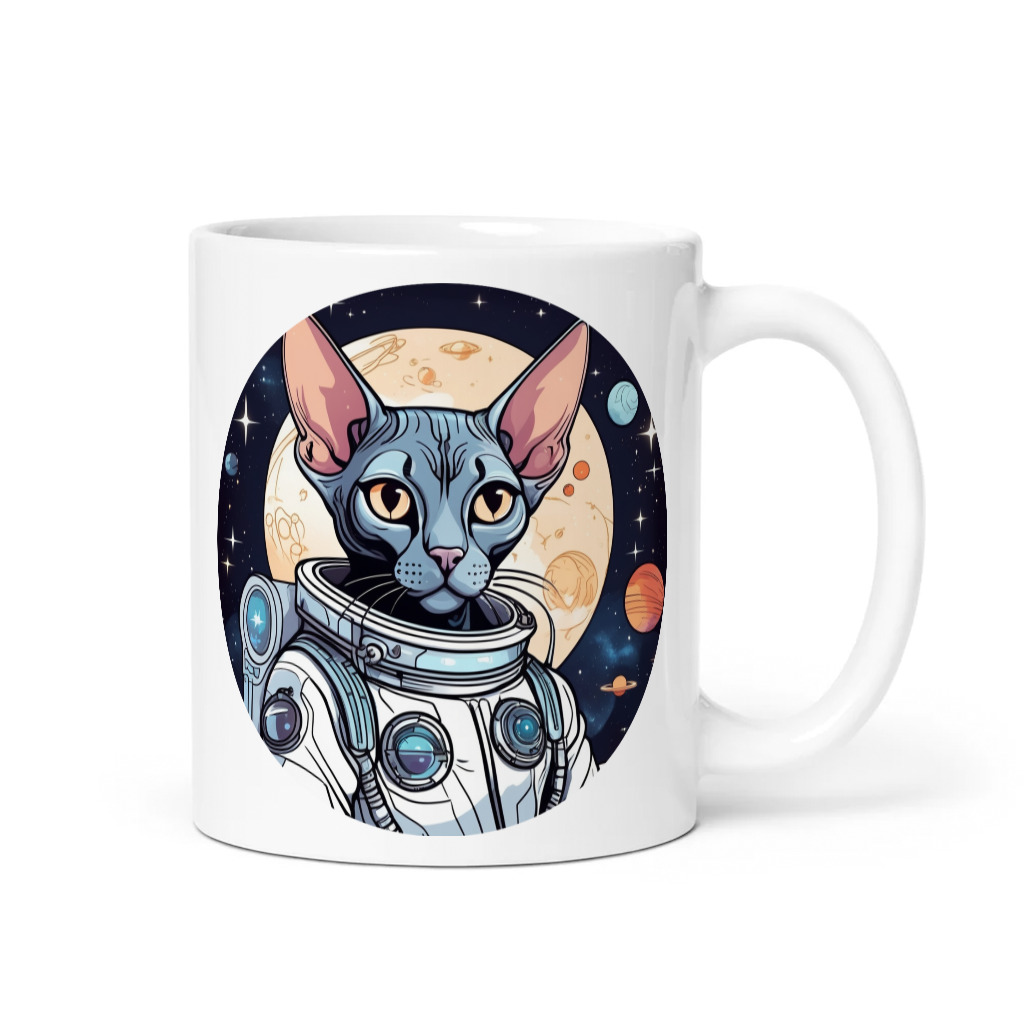 PugMug Custom Black Sphynx Cat Mug