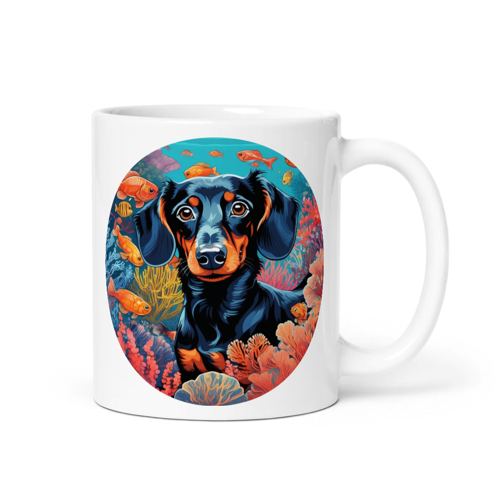 PugMug Custom Black Dachshund Mug