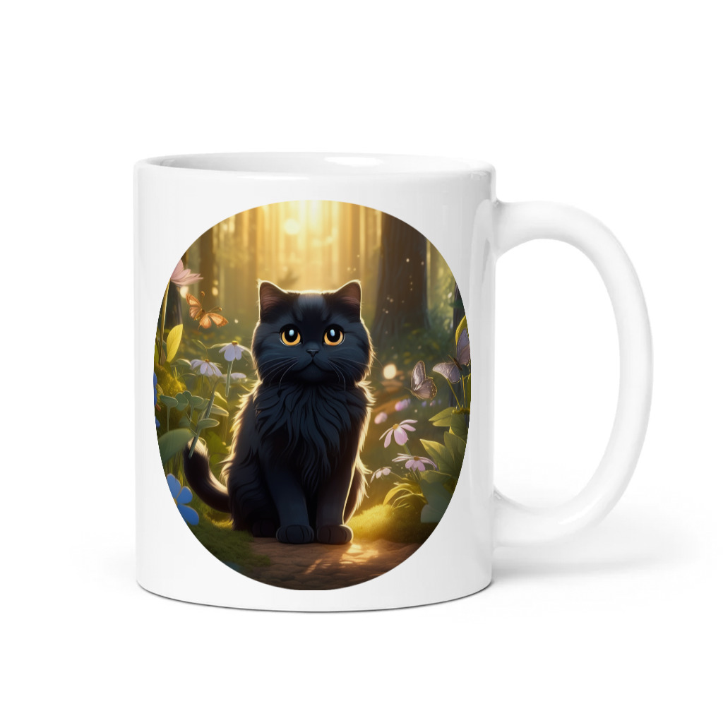 PugMug Custom Black Scottish Fold Cat Mug
