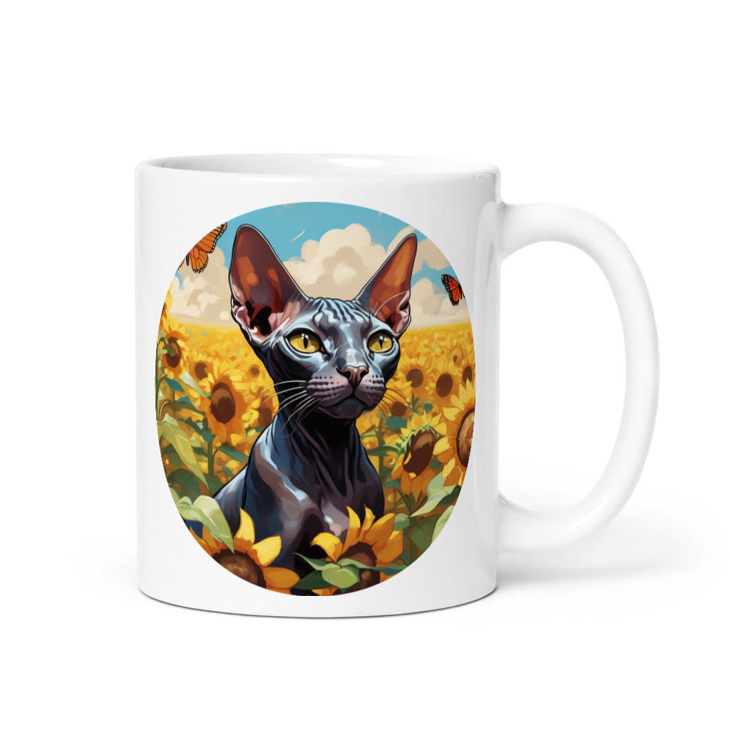 PugMug Custom Black Sphynx Cat Mug