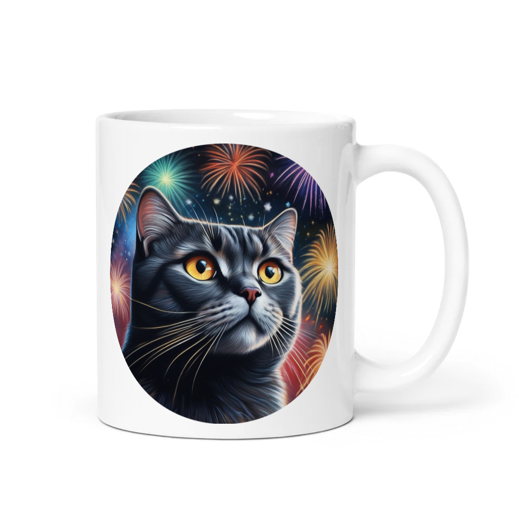 PugMug Custom Black Scottish Fold Cat Mug