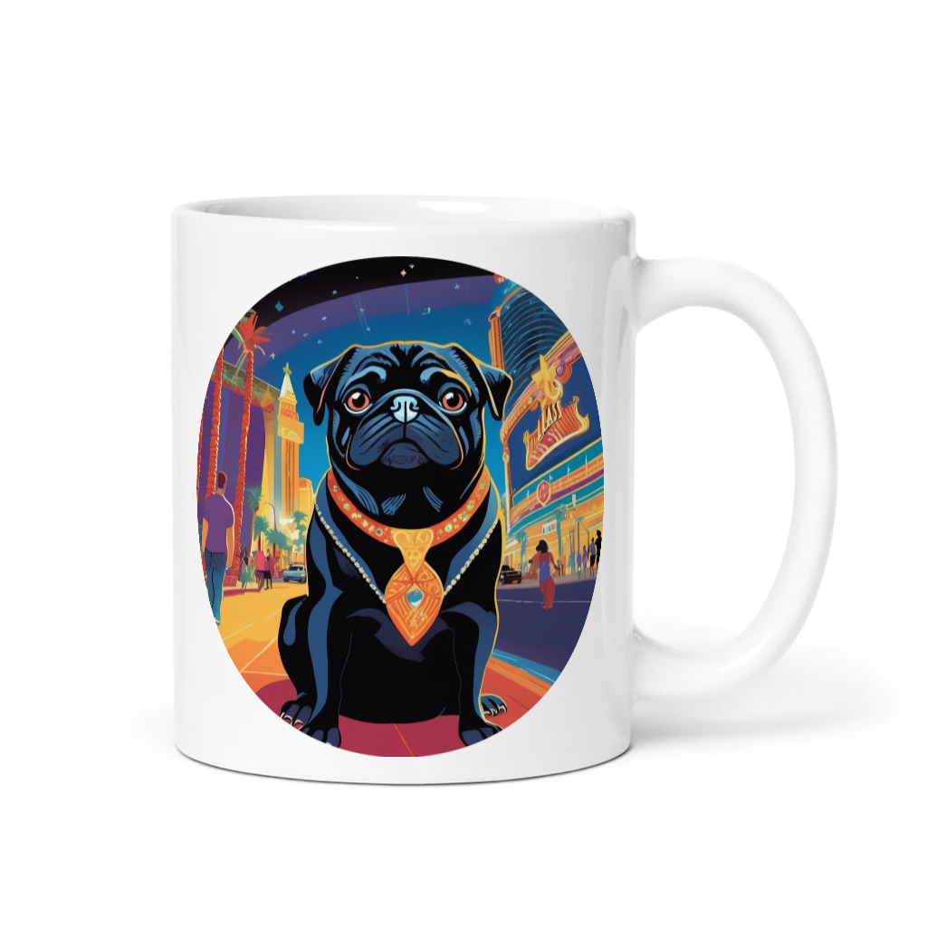 PugMug Custom Black Pug Mug
