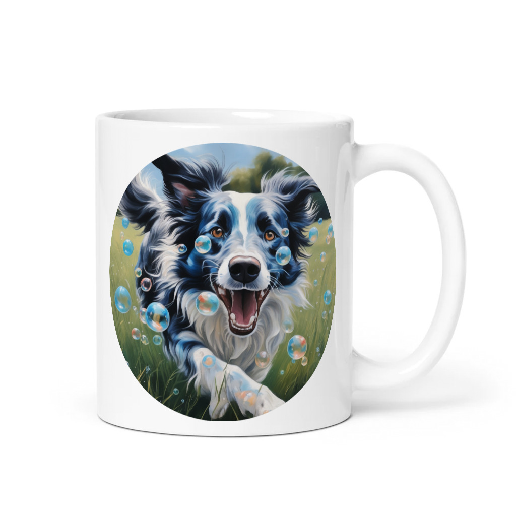 PugMug Custom Blue Merle Border Collie Mug