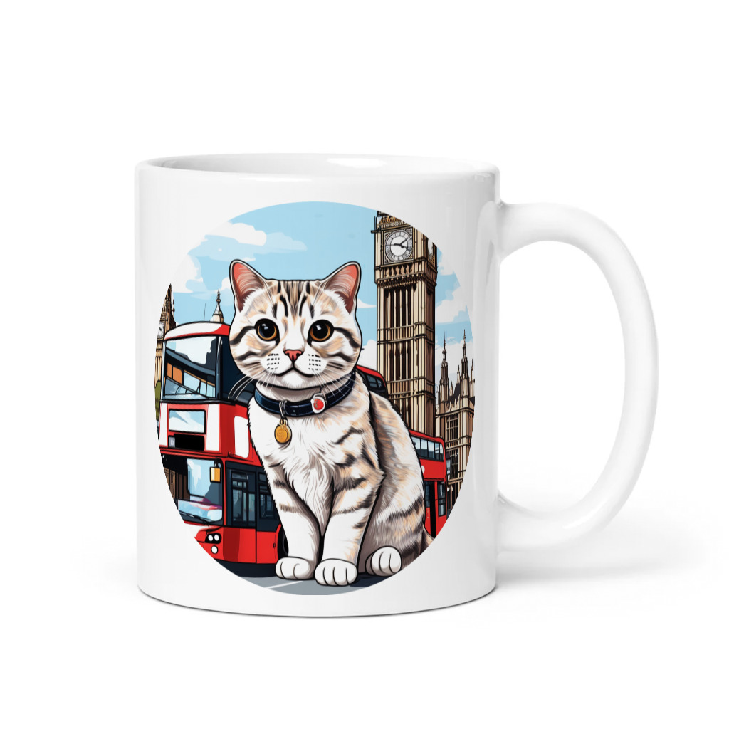 PugMug Custom Tabby Scottish Fold Cat Mug