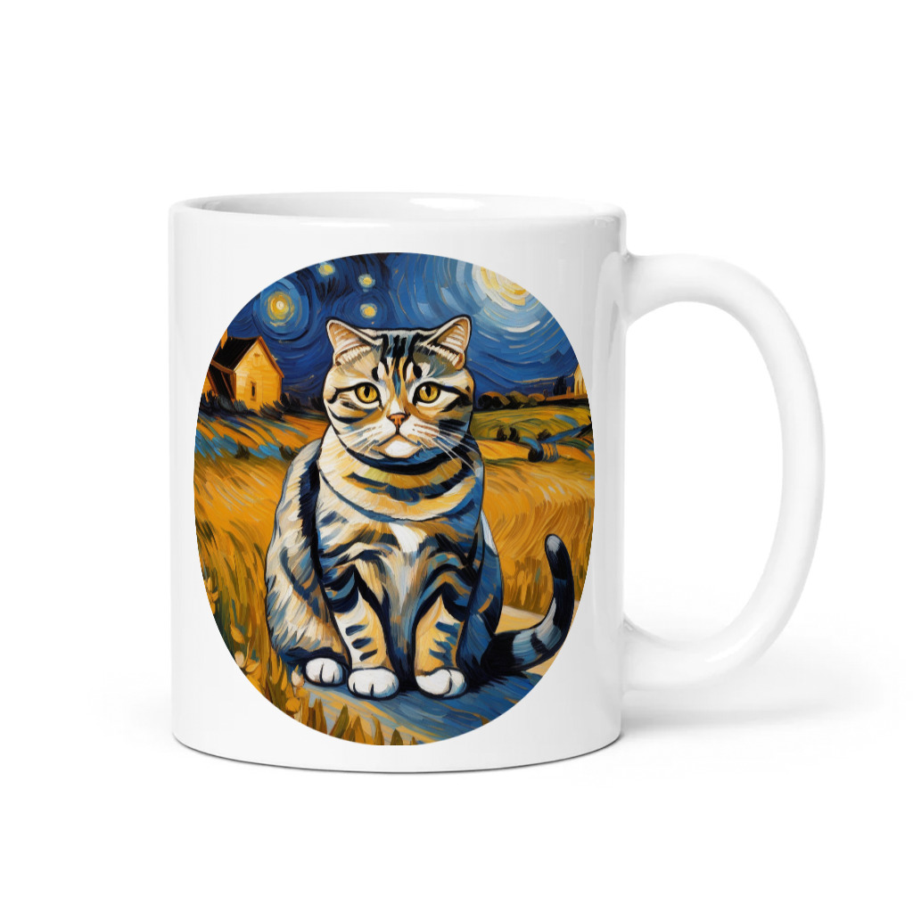 PugMug Custom Tabby Scottish Fold Cat Mug