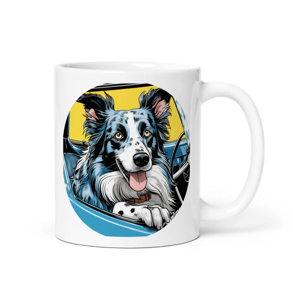 PugMug Custom Blue Merle Border Collie Mug