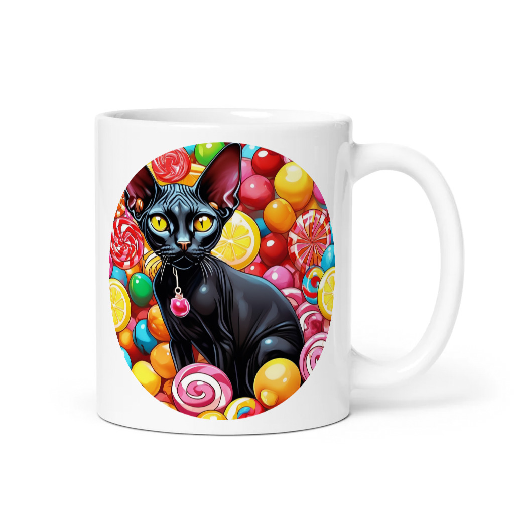 PugMug Custom Black Sphynx Cat Mug