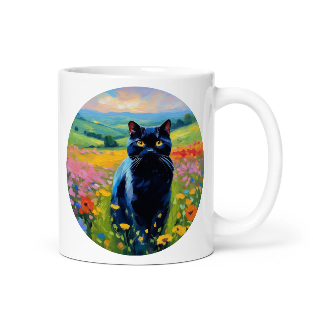 PugMug Custom Black Scottish Fold Cat Mug