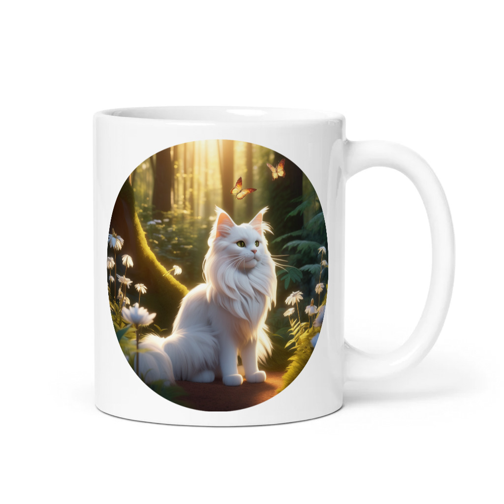 PugMug Custom White Maine Coon Cat Mug