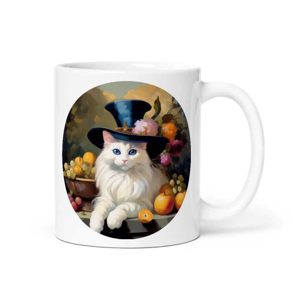 PugMug Custom White Ragdoll Cat Mug