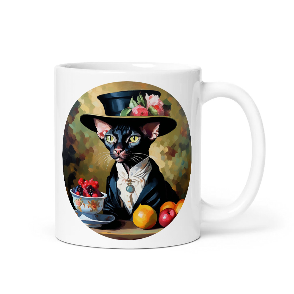PugMug Custom Black Sphynx Cat Mug