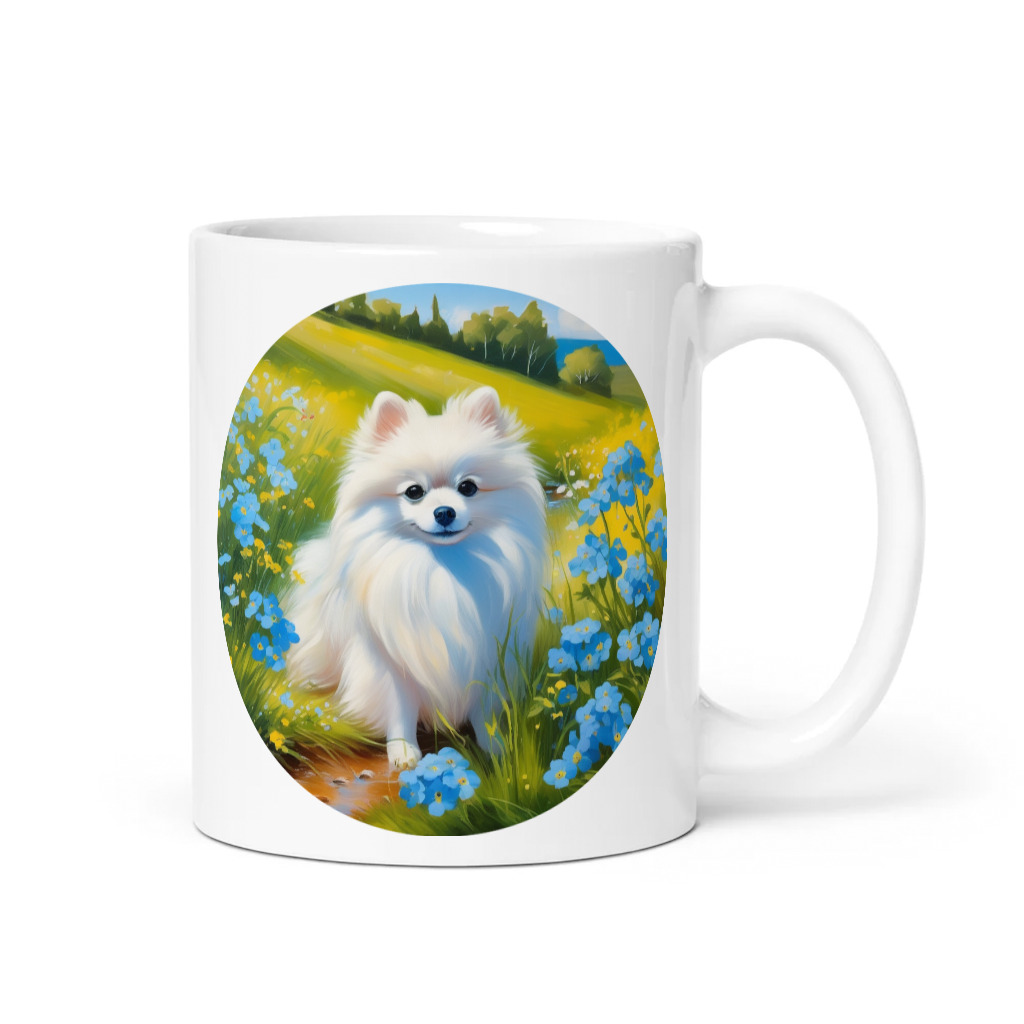 PugMug Custom White Pomeranian Mug
