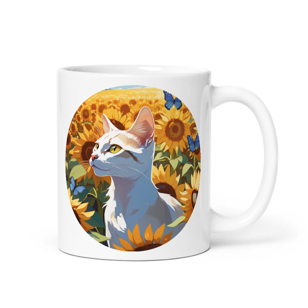 PugMug Custom White Abyssinian Cat Mug