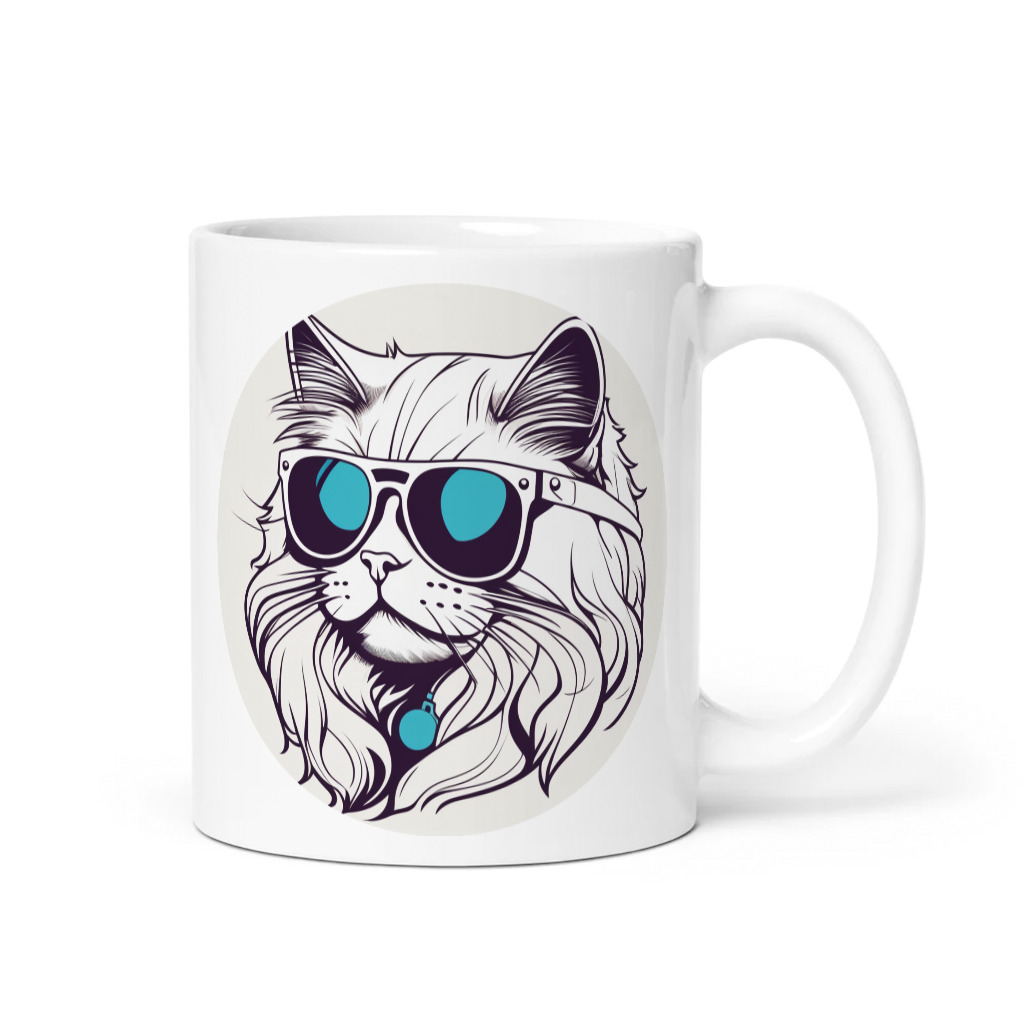 PugMug Custom White Persian Cat Mug