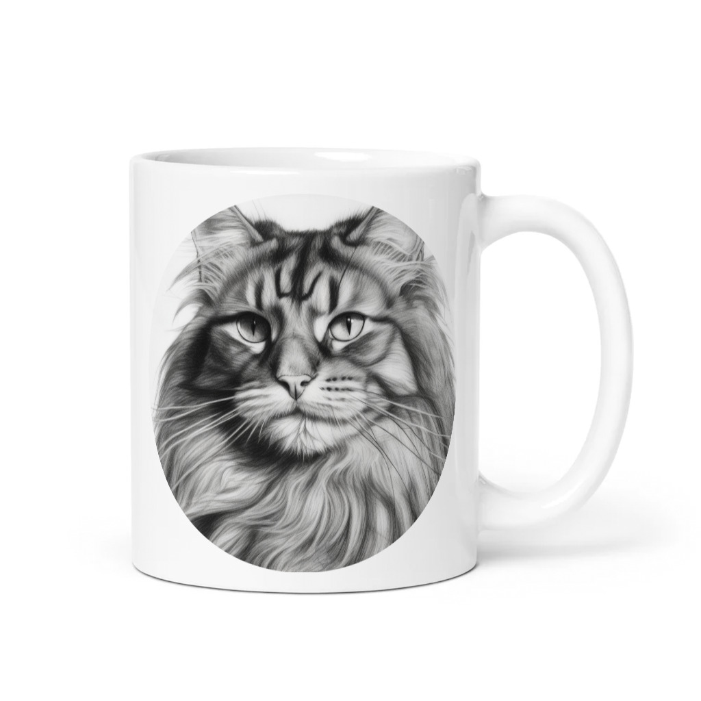 PugMug Custom Tabby Maine Coon Cat Mug