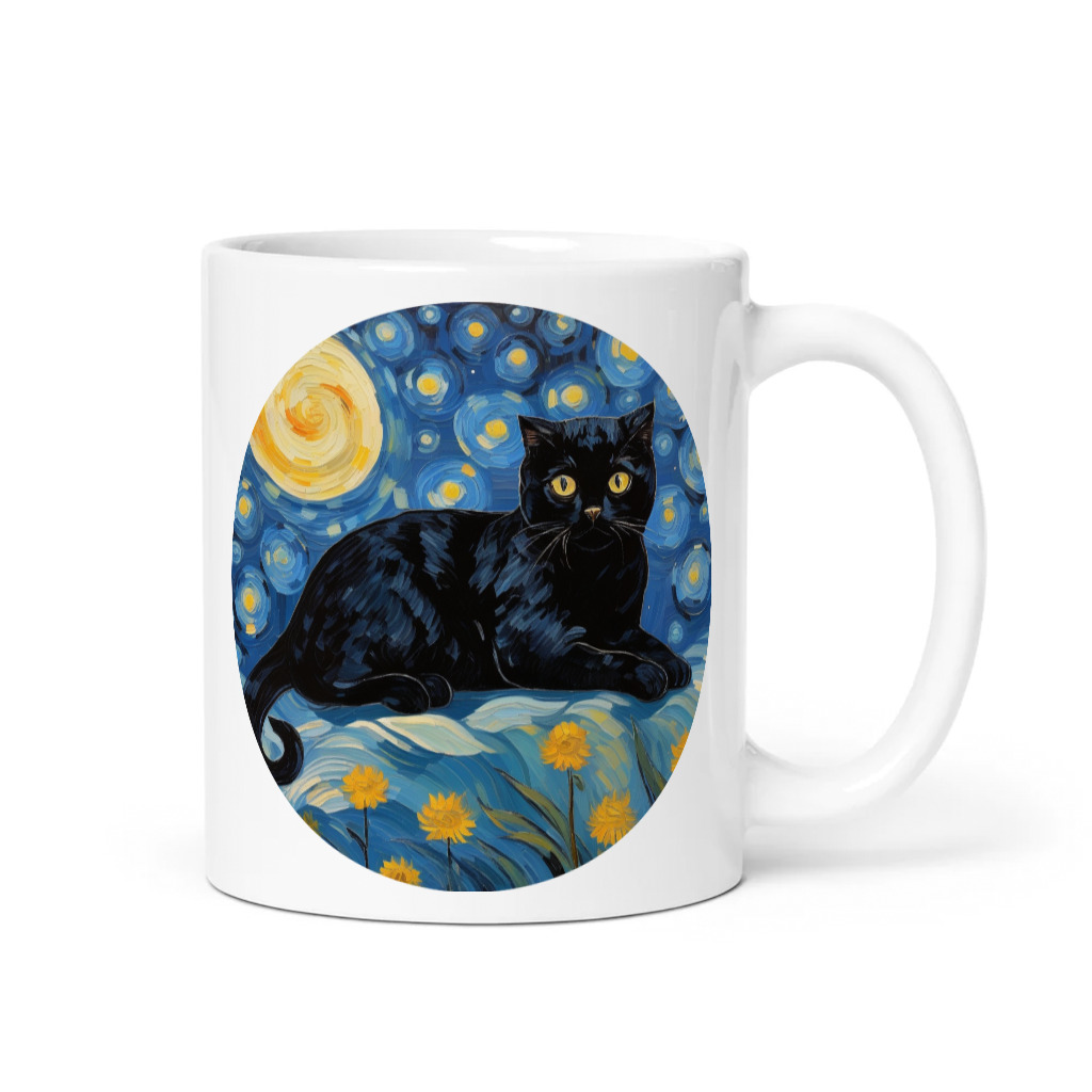 PugMug Custom Black Scottish Fold Cat Mug