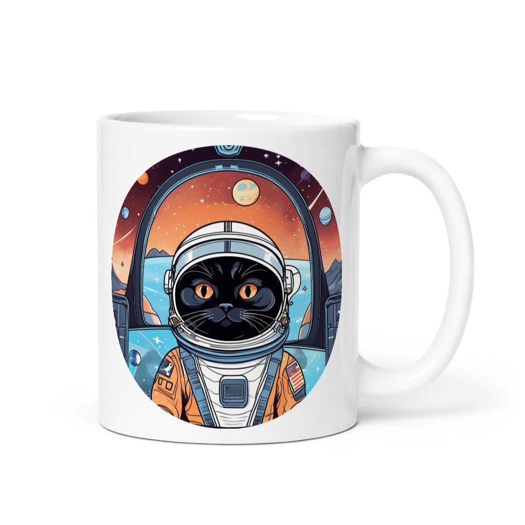 PugMug Custom Black Scottish Fold Cat Mug