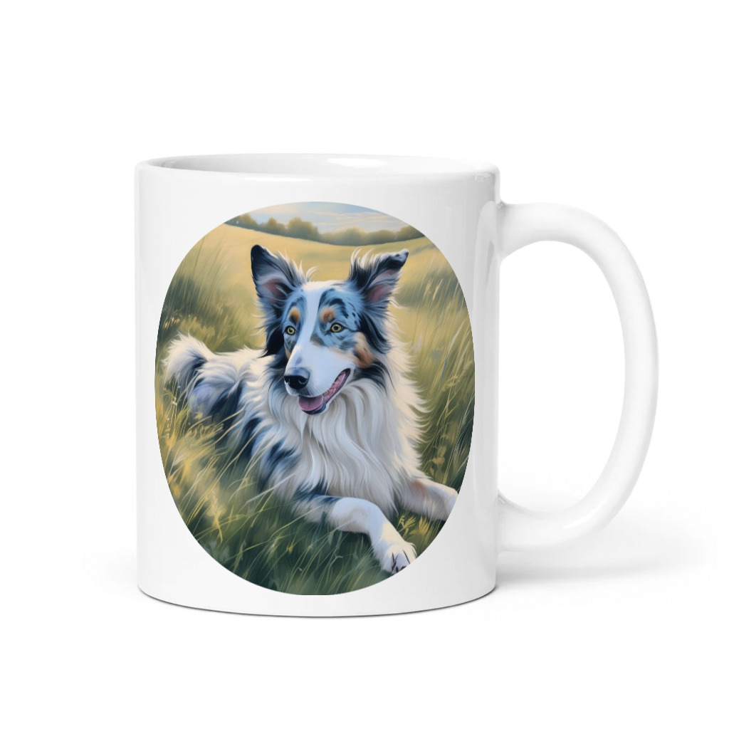 PugMug Custom Blue Merle Border Collie Mug