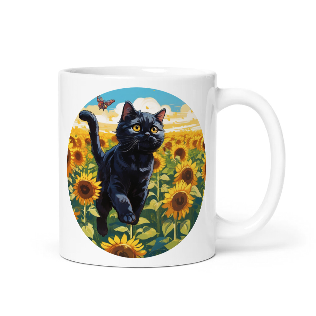 PugMug Custom Black Scottish Fold Cat Mug