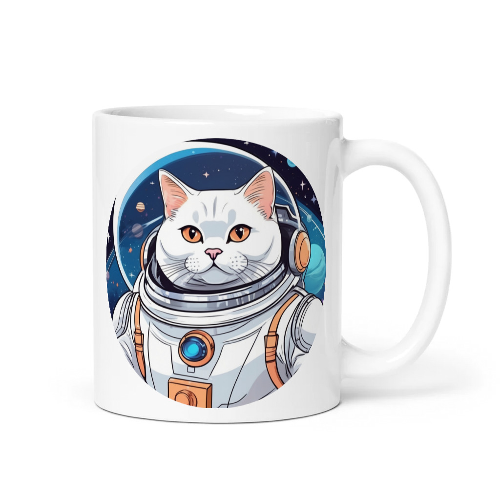PugMug Custom White British Shorthair Cat Mug