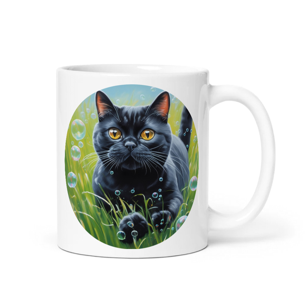 PugMug Custom Black British Shorthair Cat Mug