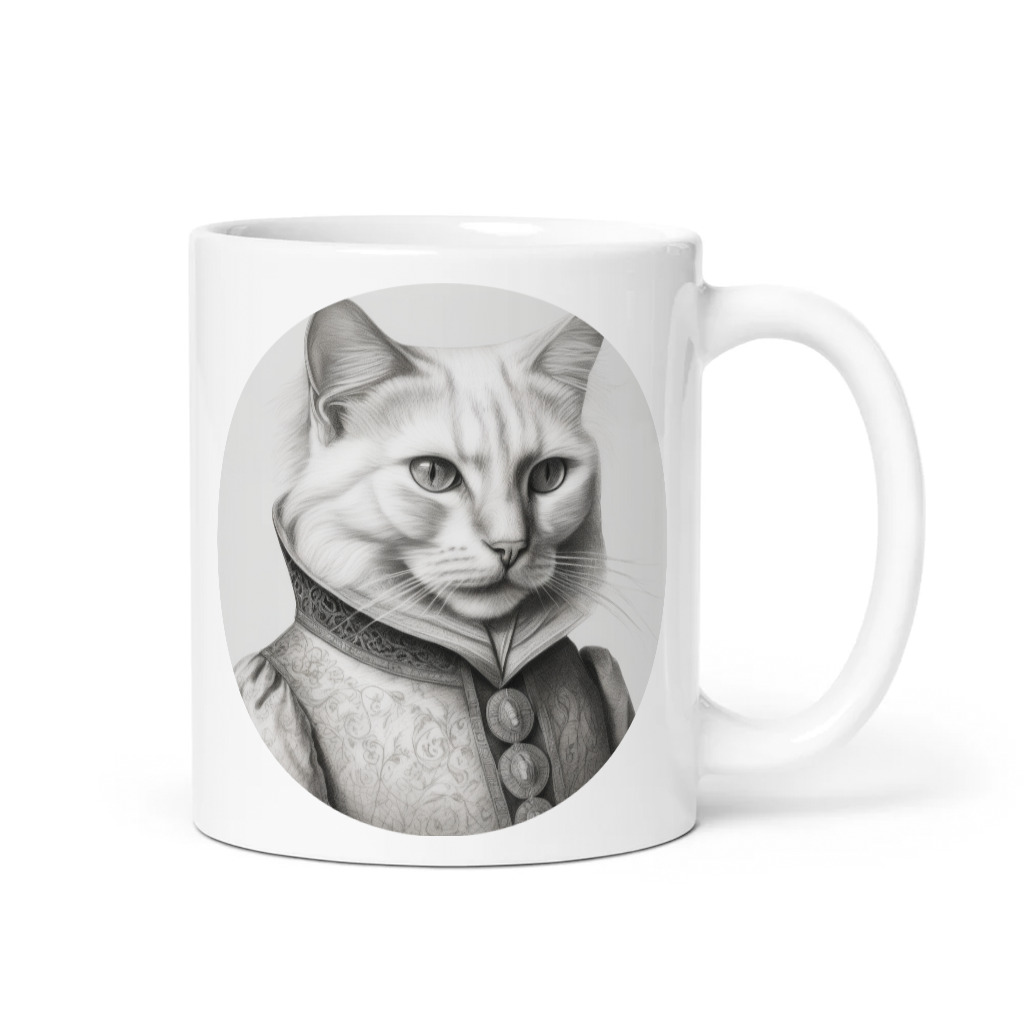 PugMug Custom White Companion Cat Mug