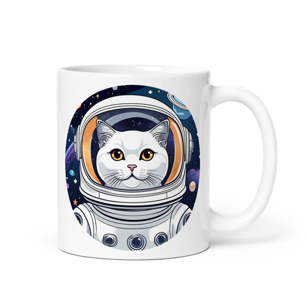 PugMug Custom White Scottish Fold Cat Mug