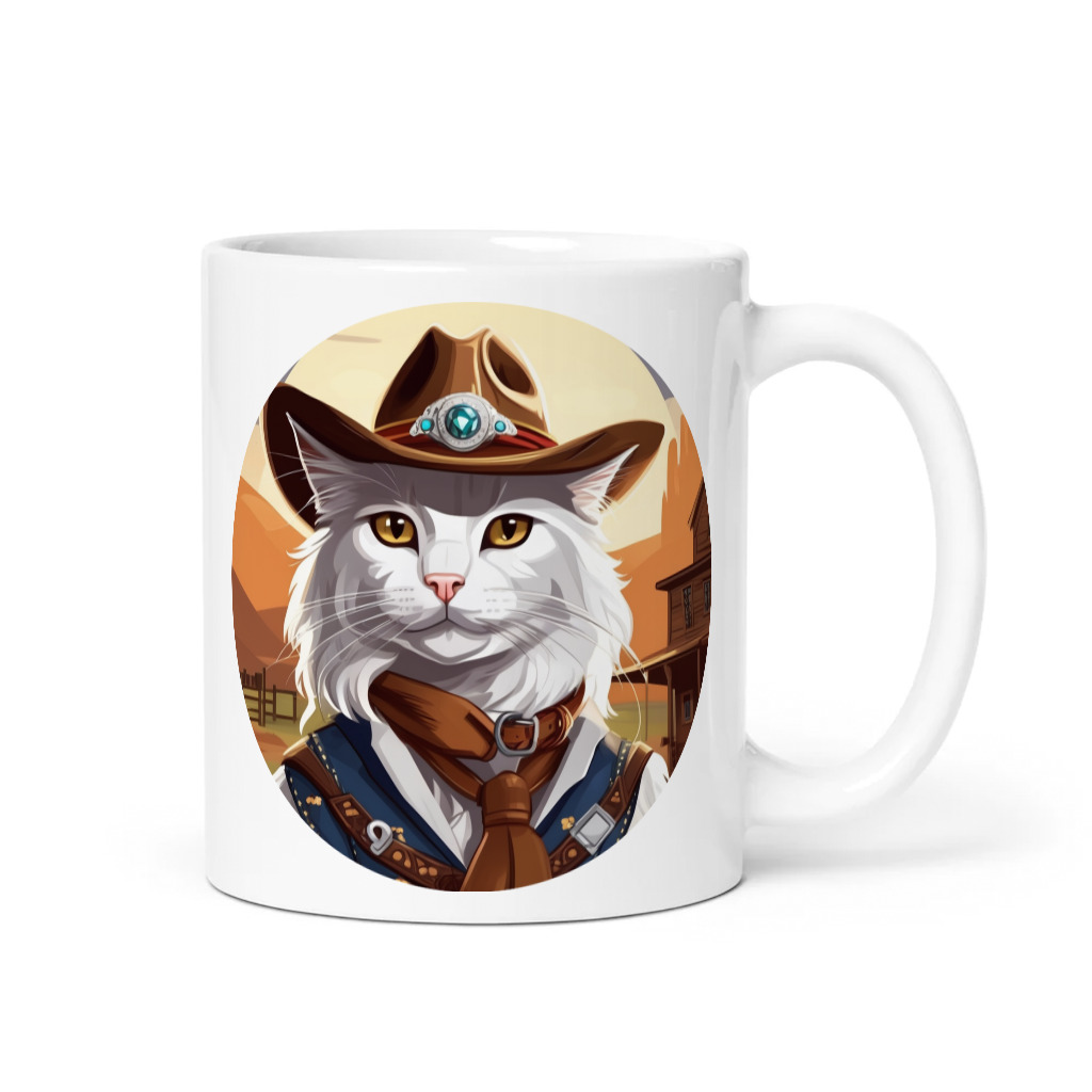 PugMug Custom White Maine Coon Cat Mug