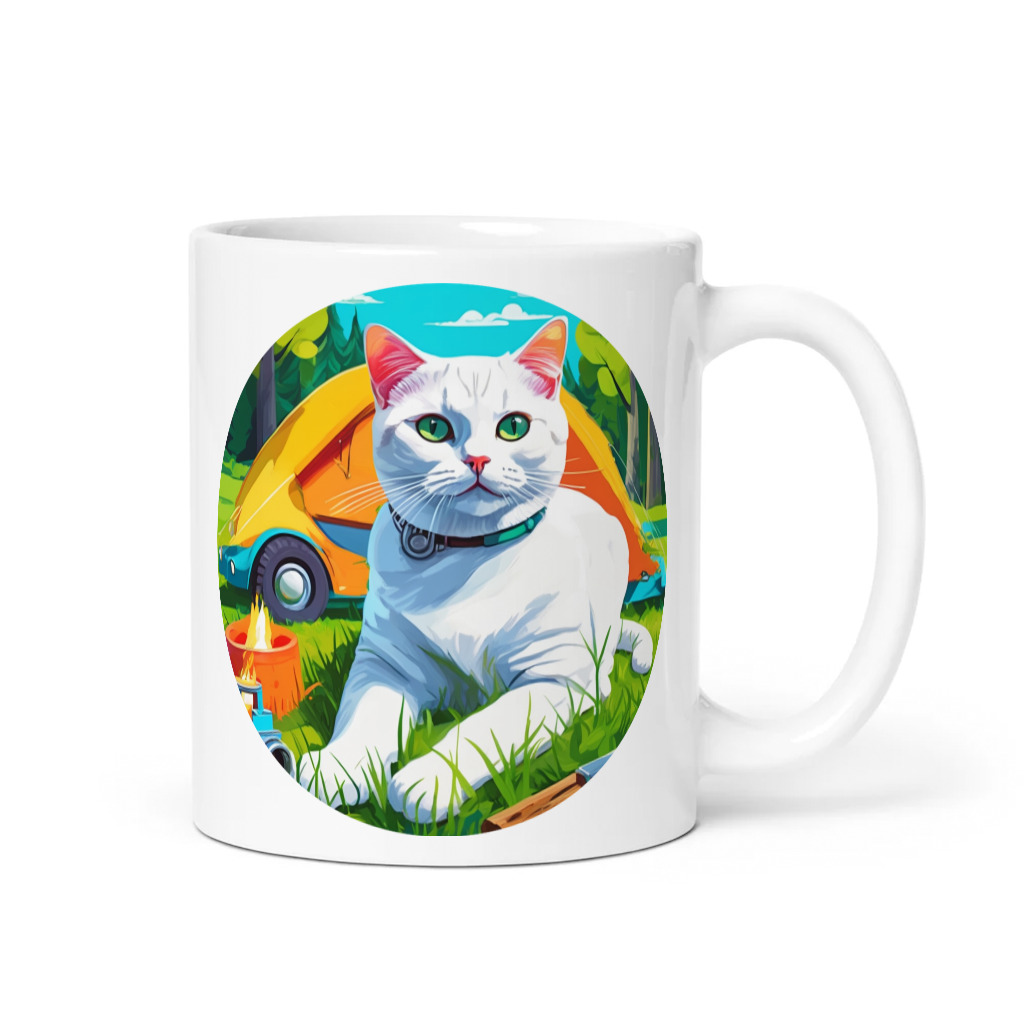 PugMug Custom White British Shorthair Cat Mug