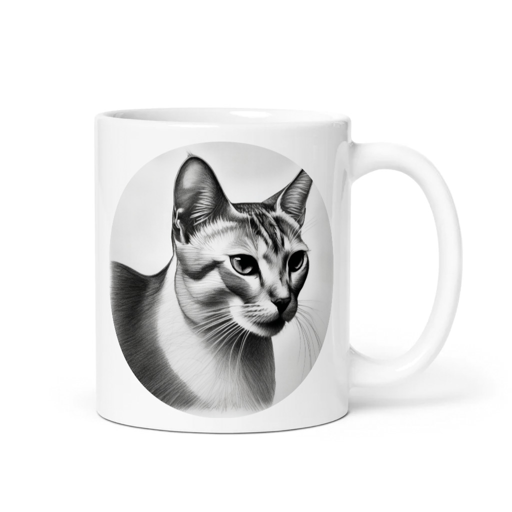 PugMug Custom White Abyssinian Cat Mug