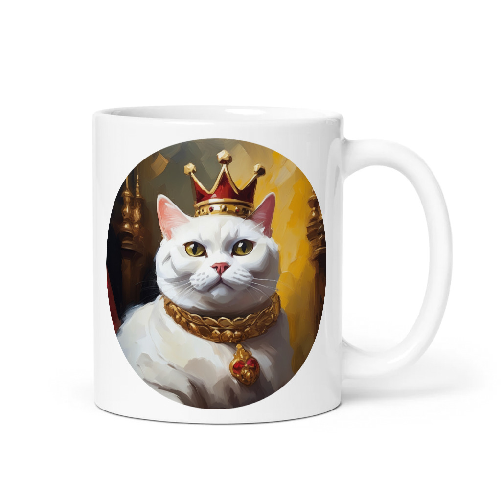 PugMug Custom White British Shorthair Cat Mug