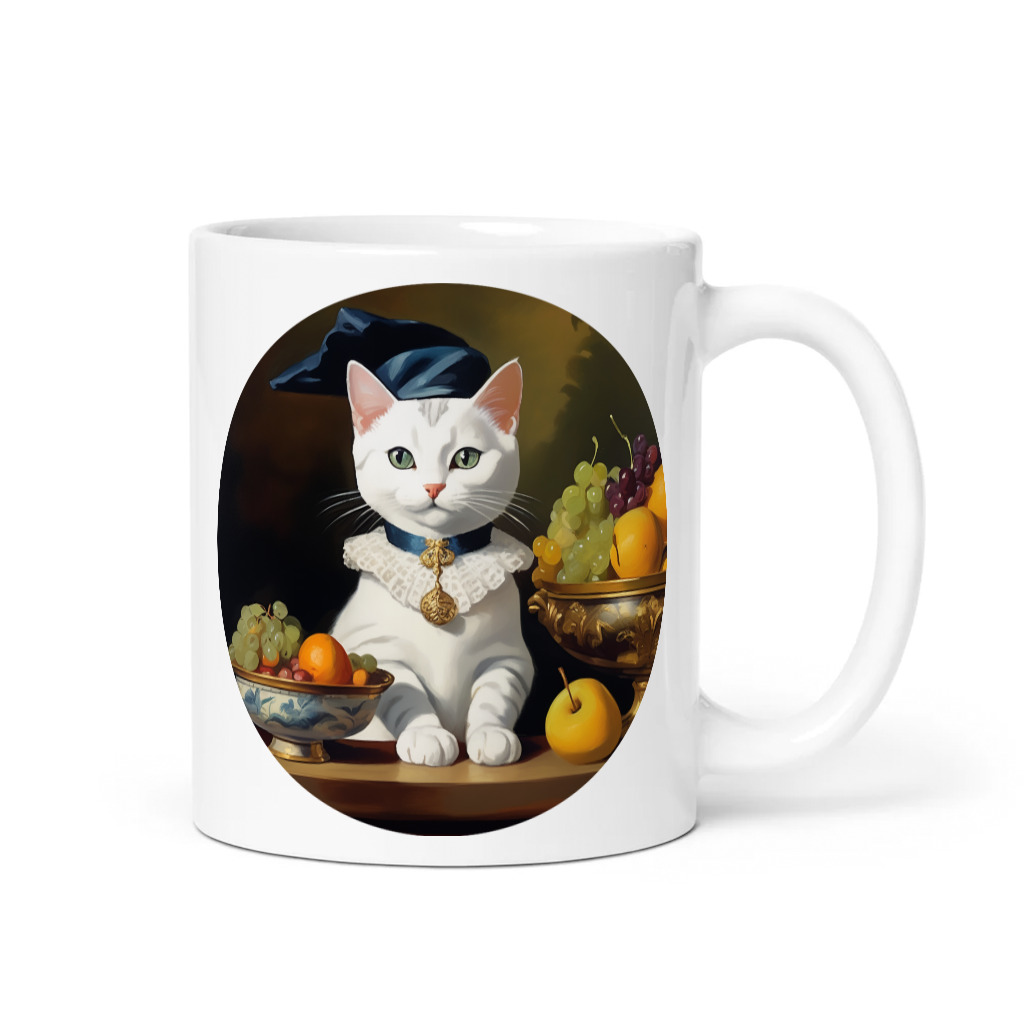 PugMug Custom White American Shorthair Cat Mug