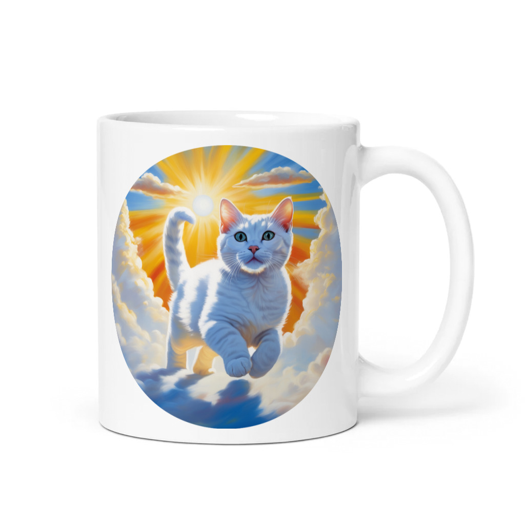 PugMug Custom White American Shorthair Cat Mug