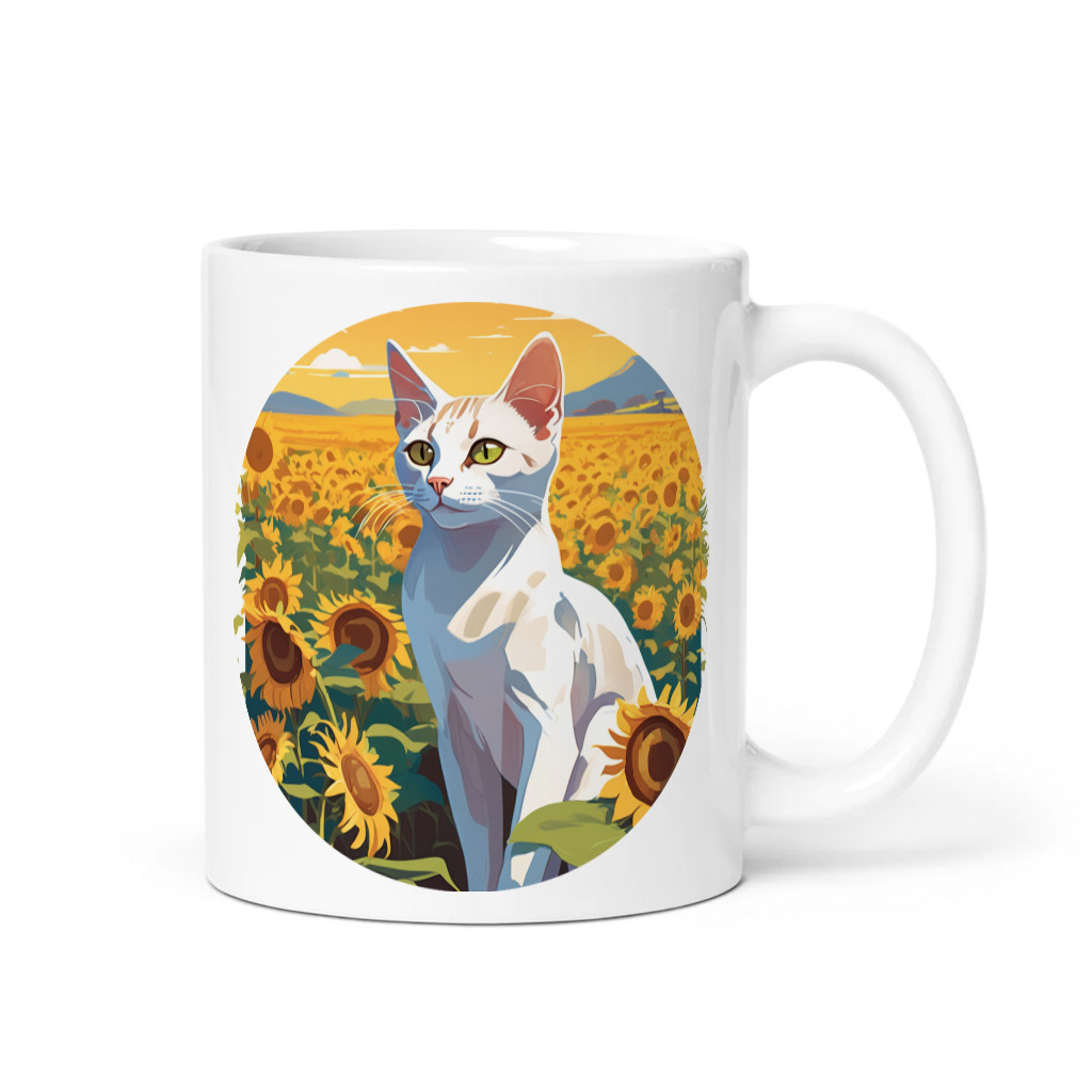 PugMug Custom White Abyssinian Cat Mug