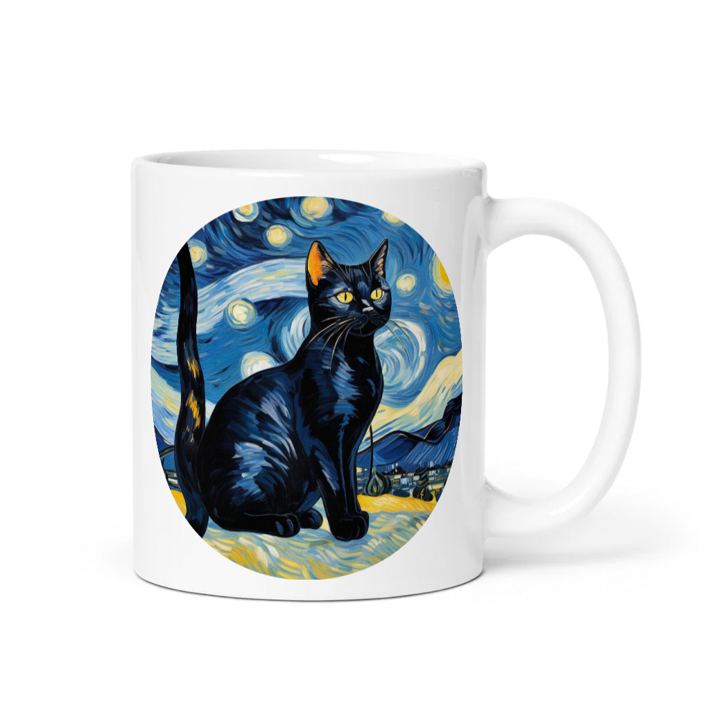 PugMug Custom Black American Shorthair Cat Mug