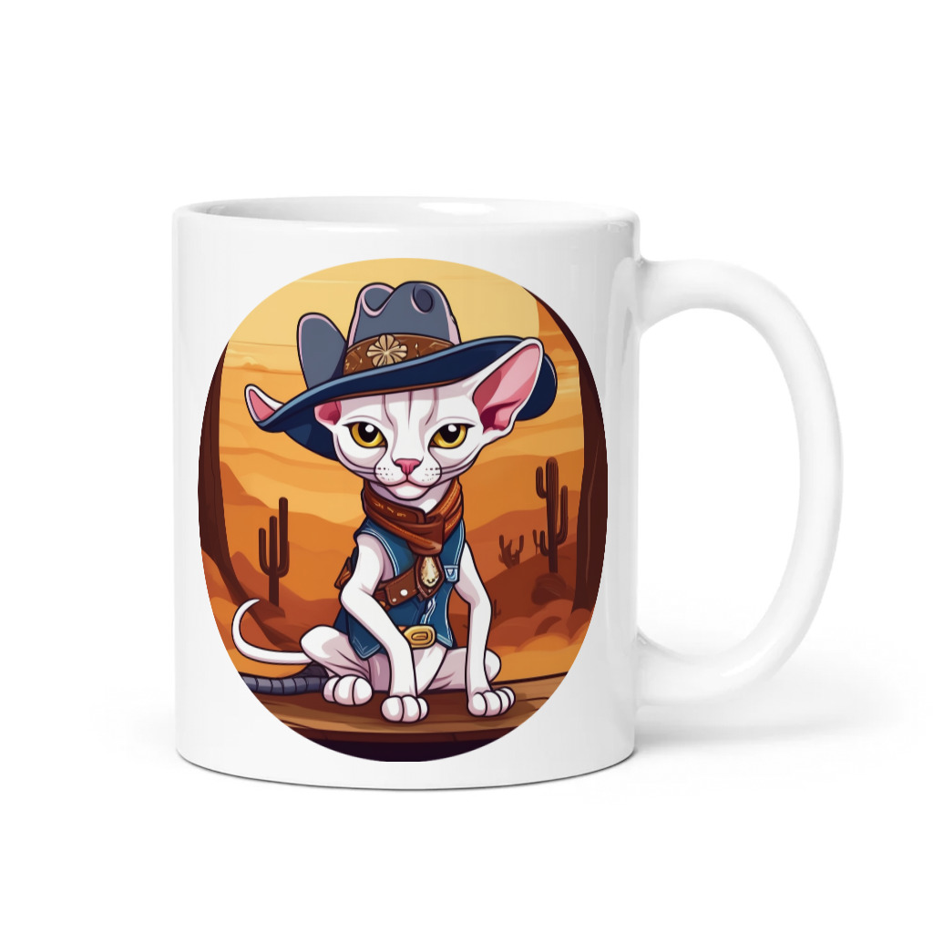 PugMug Custom White Sphynx Cat Mug