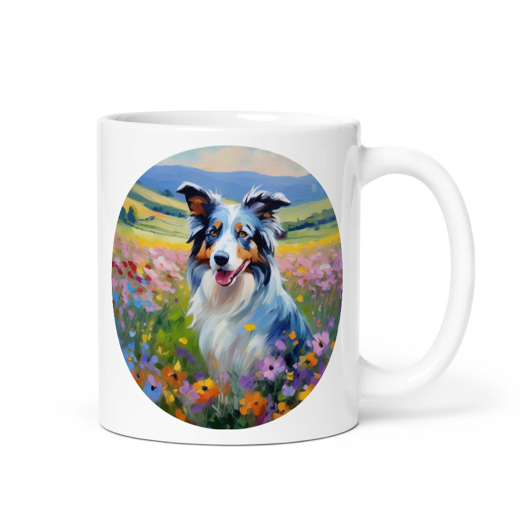 PugMug Custom Blue Merle Border Collie Mug