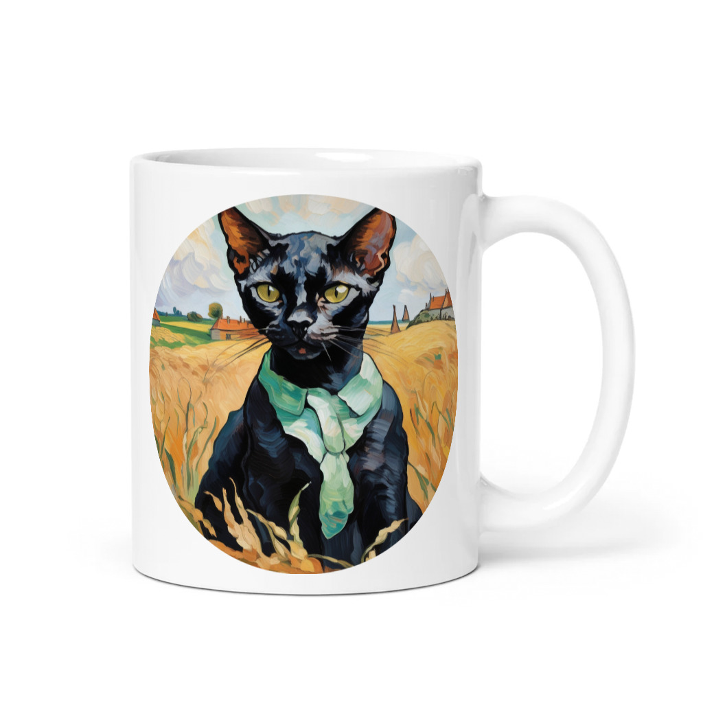 PugMug Custom Black Devon Rex Cat Mug