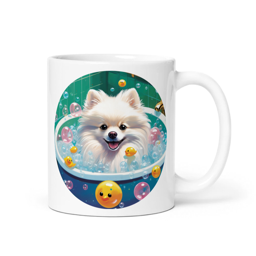 PugMug Custom White Pomeranian Mug
