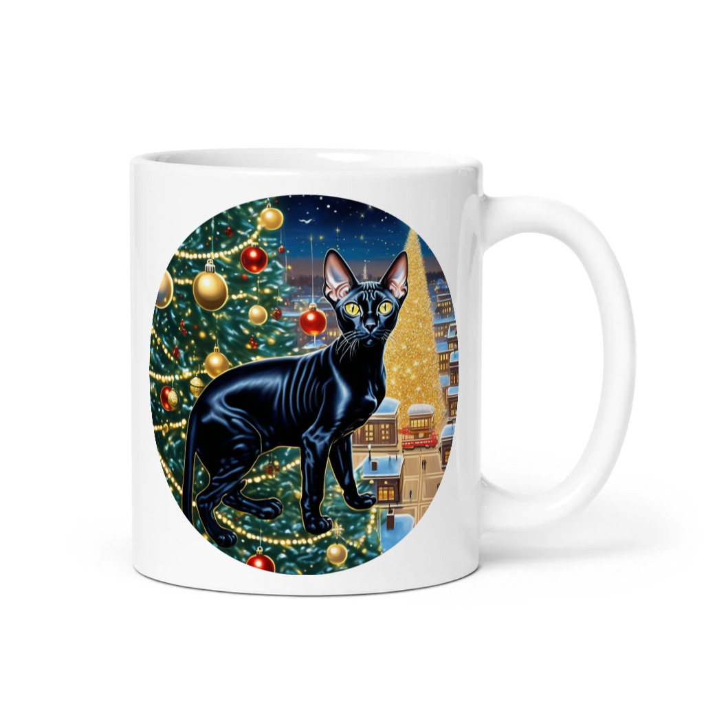 PugMug Custom Black Sphynx Cat Mug