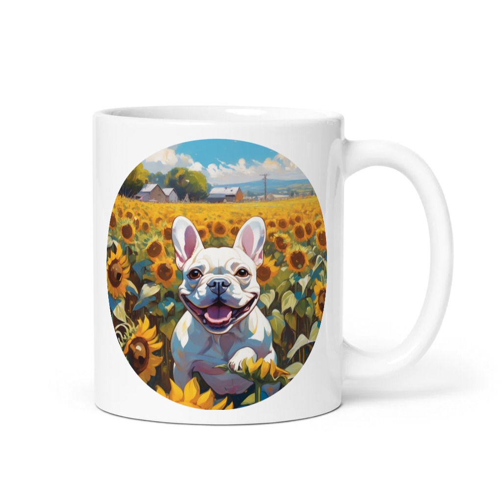 PugMug Custom White French Bulldog Mug