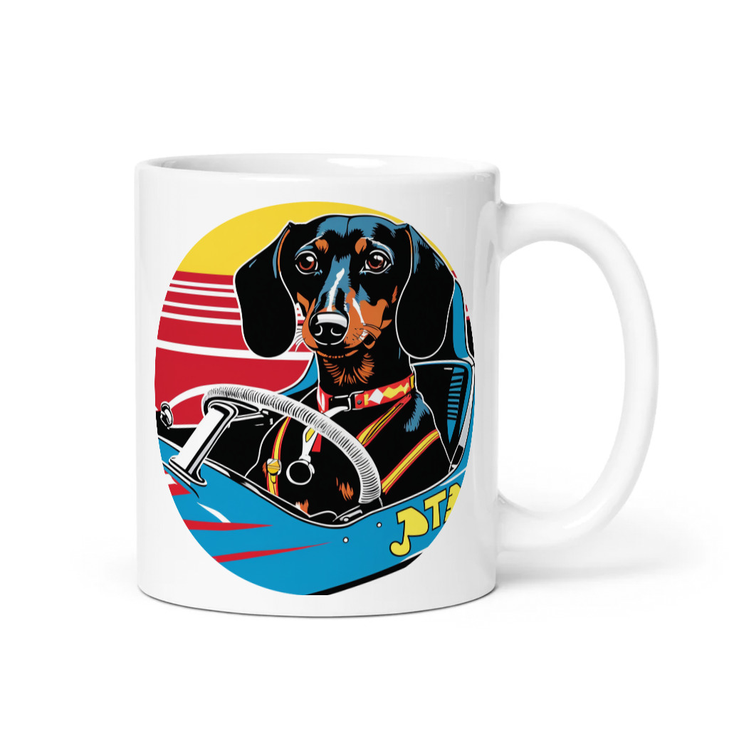 PugMug Custom Black Dachshund Mug