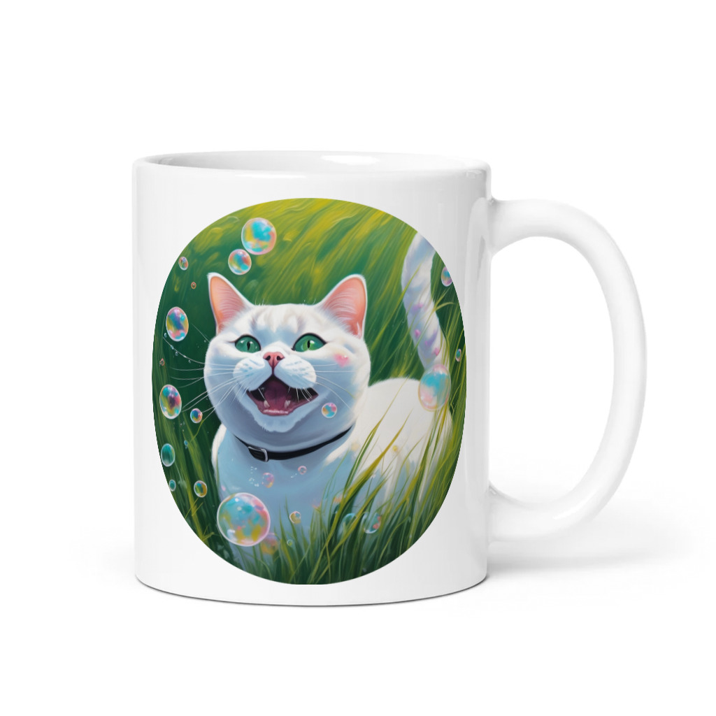 PugMug Custom White British Shorthair Cat Mug