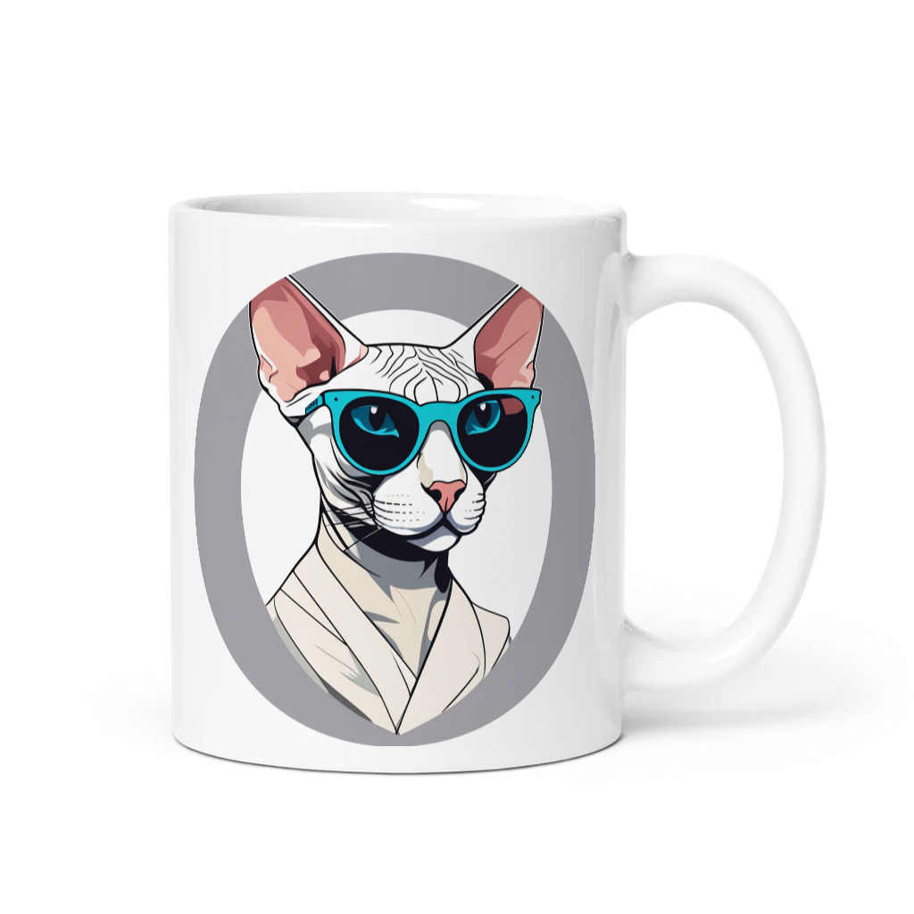 PugMug Custom White Sphynx Cat Mug