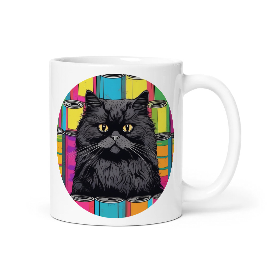 PugMug Custom Black Persian Cat Mug